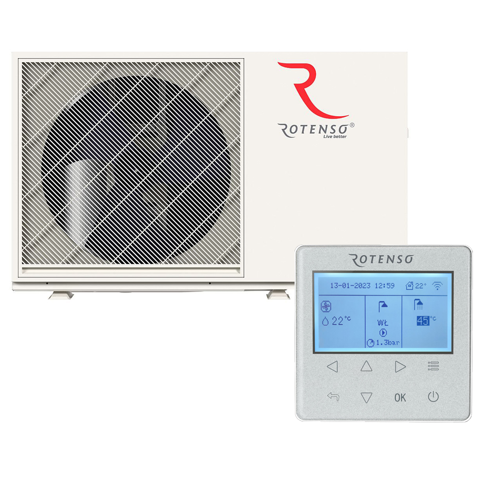 KP-78dd5a35_1_70c6ddb27ed9a855f86451e271908a89.jpg "Rotenso Airmi Monoblock Wi-Fi" 10 kW šilumos siurblys oras-vanduo - baltas - Vaizdas 1