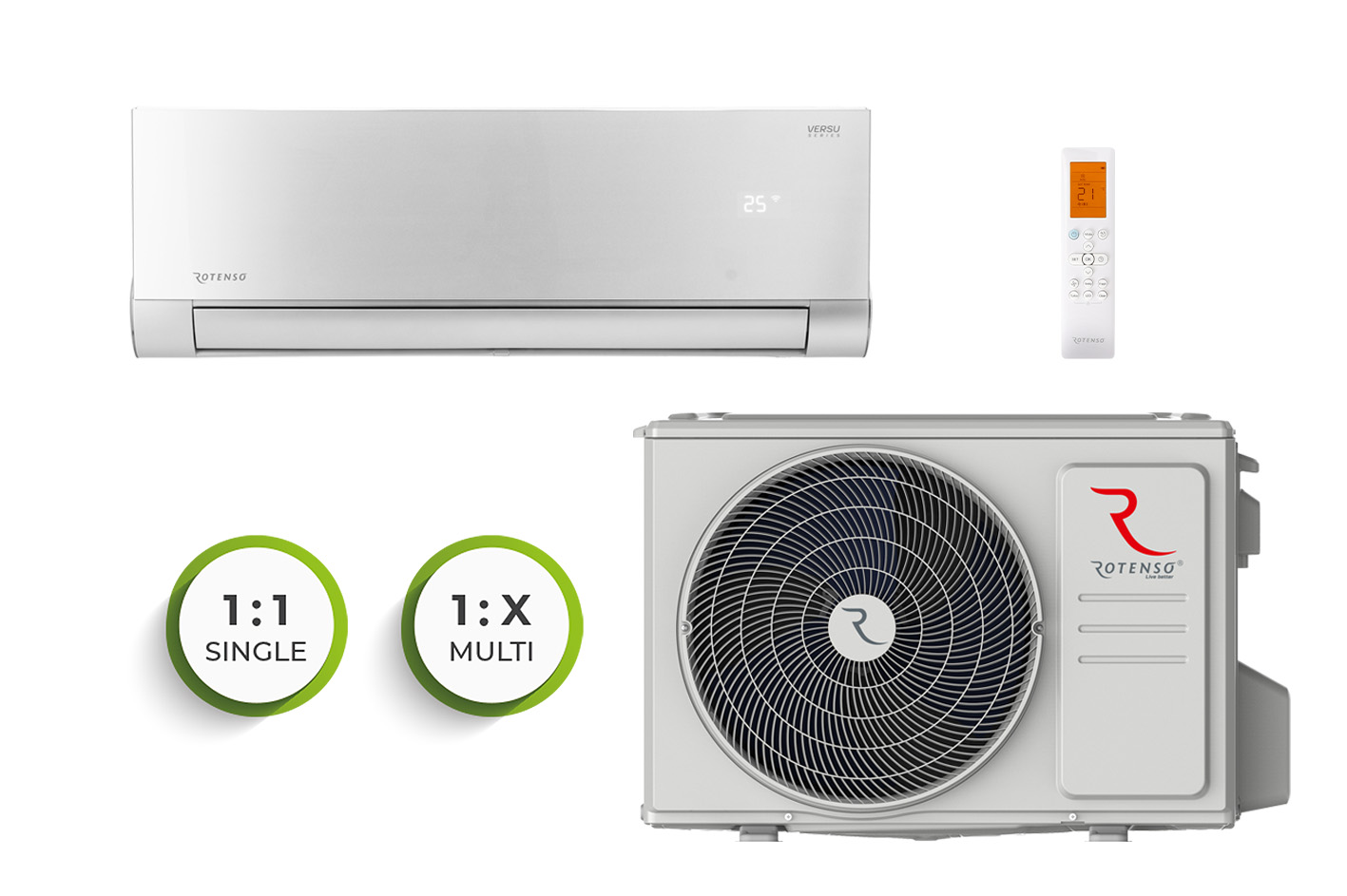 klimatyzator-rotenso-versu-silver-wifi-2-6kw-26-m2-9877.jpg Rotenso Versu Silver WiFi Oro kondicionierius 2,6 kW 26 m2 - Vaizdas 1